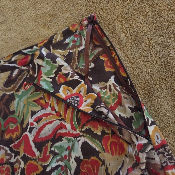 Mix Nouveau NY Tiered Maxi Skirt Womens L Floral Abstract Peasant Gypsy Hippie - Picture 5 of 10